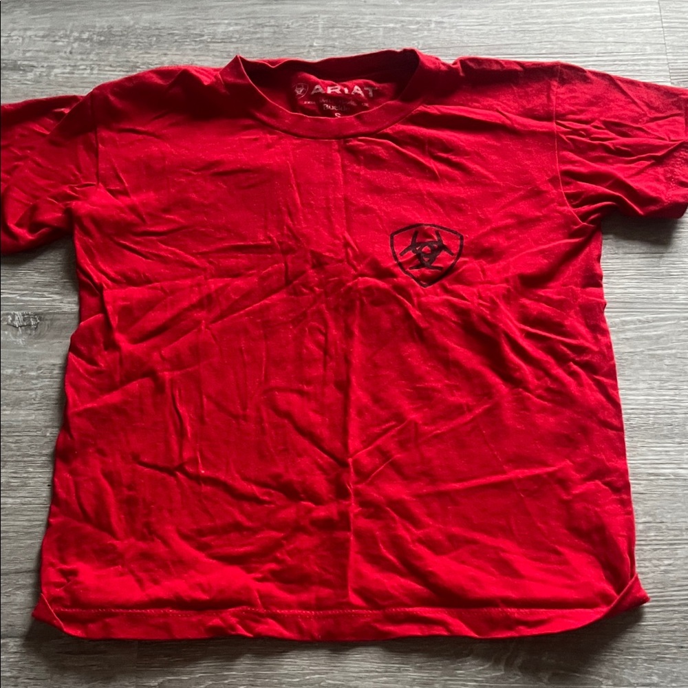 Ariat Men's Red Short Sleeve Logo Tee